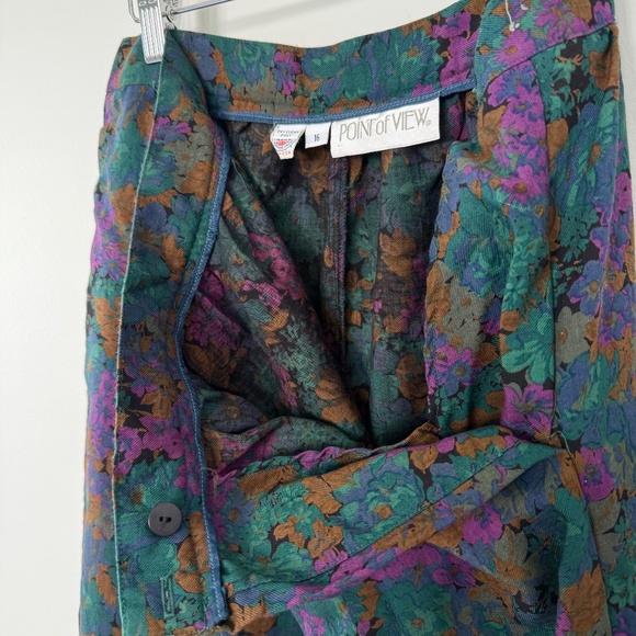 Point of View Vintage Floral A-line Skirt‎ (16) - Picture 4 of 10
